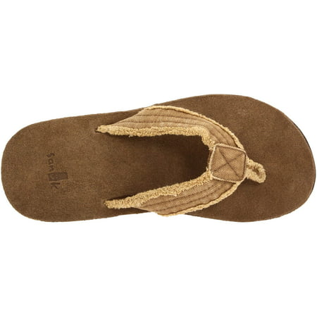 Men Sanuk Fraid Not Flip Flops Sandal SMS2117 Khaki 100% Authentic Brand New